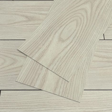 36 Pièces Dalle PVC Adhesive Sol Imitation Bois Beige Revetement de Sol PVC Rouleau Bois Beige Carreaux Adhesif Cuisine Salle de Bain Imperméable Salon Amovible Dalle Garage 90 cm × 15 cm (1/5)