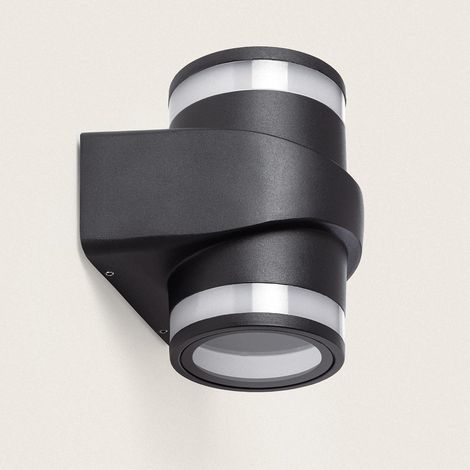 LED-Wandleuchte Aussen 10W Aluminium Oberfläche Neky Duo Schwarz