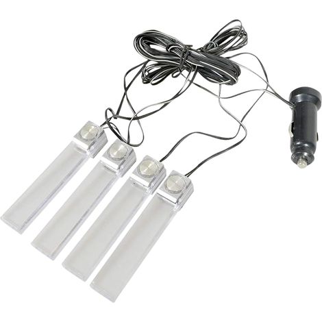 Car LED Lights Interior, 2 Colors Door Pedal Lighting, RGB Auto Ambient Lighting, Car Interior Lighting, Auto Dashboard Light, 4 in 1 Car Light, RGB Car Ambient Lights, Car Lighting For Dashboard (1/5)