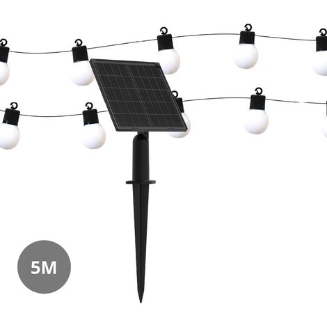 Kit guirlande décorative solaire Kalaval 5m 10 lumières 2300K IP65