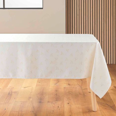 Tischdecke Jacquard mit silberner Verzierung, YARN, 140 x 250 cm