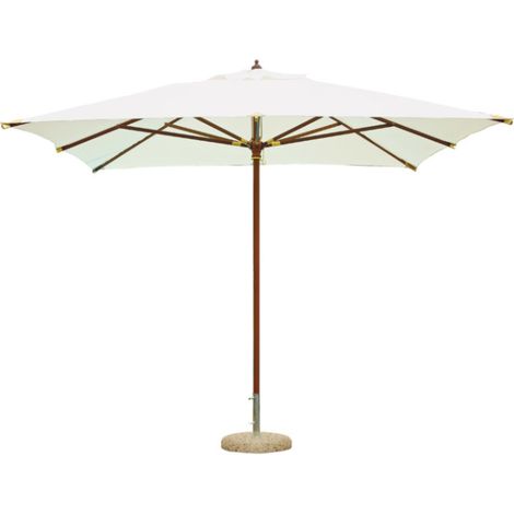 Regenschirm mit Holzschaft, Farbe ecru, Leinwand 300x400 cm MALIGI HOME MG/CARMINIO Ecrù