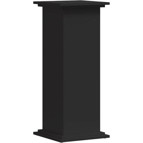 Support pour plantes noir, 33 x 33 x 80 cm, bois composite (1/5)