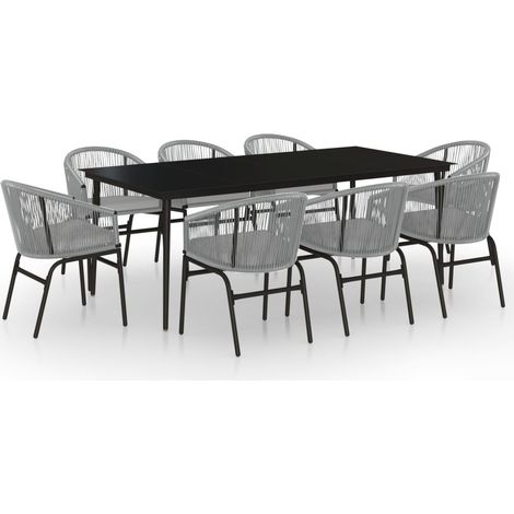 Maison Exclusive - Set Mobili da Pranzo da Giardino 9 pz Antracite (1/5)