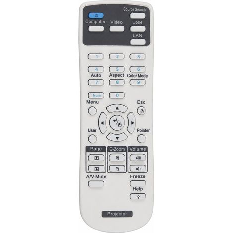 Télécommande pour vidéoprojecteur compatible avec Epson CB-X05, X31, X36, X39, CH-TW5300, E10 – Modèle 2 (1/5)