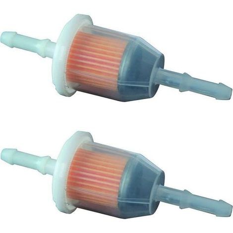 Filtre à essence grand modèle pour tondeuse autoportée – Raccords 6mm et 8mm – Filtration 15 microns – Compatible avec KOHLER et TORO (1/2)