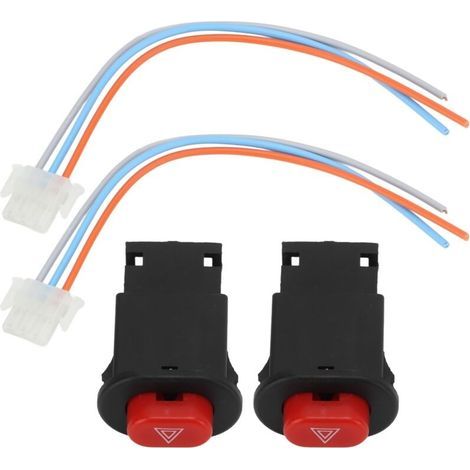 Bouton de commutation des feux de détresse, contrôleur d'avertissement à Double Flash pour moto, moto et Scooter (1/5)
