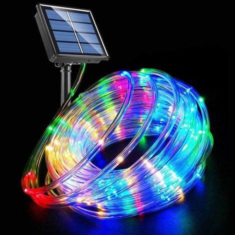 Lampes solaires de Corde,12m 100LED Guirlande Lumineuse extérieur étanche pour Les décorations de Noël Jardin Pelouse,Multicolore (1/5)