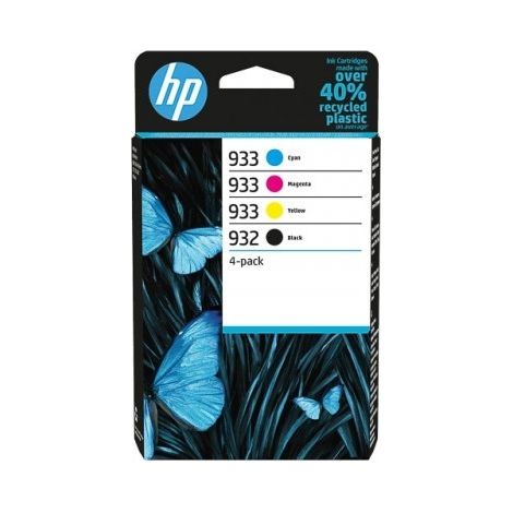 HP 932/933 4er-Pack (6ZC71AE) Tintenpatronen-Multipack, Schwarz/Cyan/Magenta/Gelb (1/3)