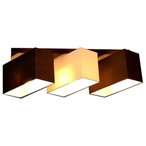 Lampada da soffitto in legno Milano marrone crema (1/5)