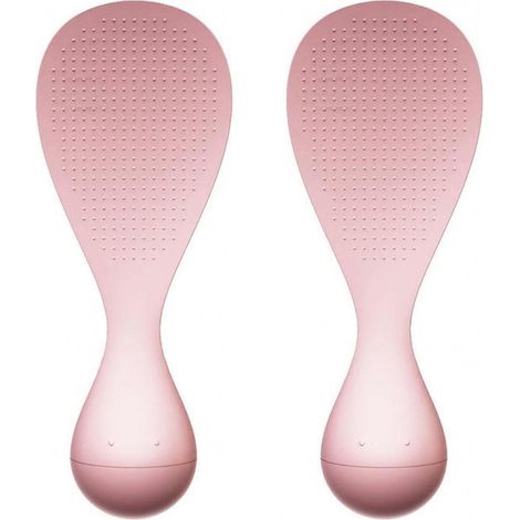 Cuillère à riz antidérapante autoportante, cuillère de service pour riz, ustensile de cuisine pratique avec support intégré, facile à utiliser et à nettoyer (1/5)