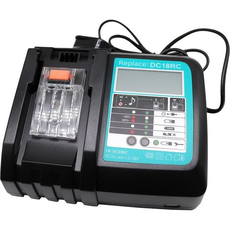 3A 14.4 18V DC18RC Chargeur DC18RA DC18RD DC18SC pour 18V BL1850 B BL1830 B L1840B BL1815 14.4V BL1415 BL1430 BL1440 Batterie (1/5)