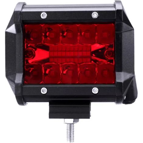 4-Zoll (10 cm) rote LED-Arbeitsscheinwerfer mit breitem Lichtkegel und Nebelscheinwerfern für Geländewagen und Boote. (1/2)