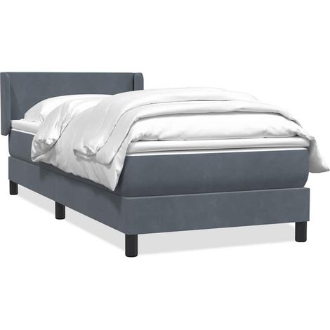 Maison Exclusive - Boxspringbett mit Matratze Dunkelgrau 80x220 c