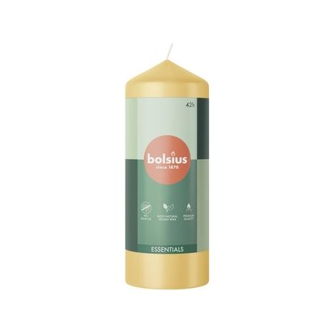 Selgros111 Bolsius Stumpenkerze - Beige Oats, 42 Stunden Brenndauer