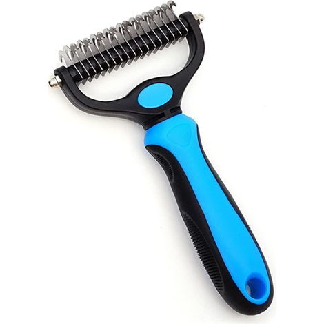 Brosse Chien Brosse Chat, Peigne Déméloir Chien Professionnel et Brosse Chien Poil Long, Râteau de Toilettage pour Chien et Chat enlever le Sous-poil des Animaux de Compagnie (1/5)