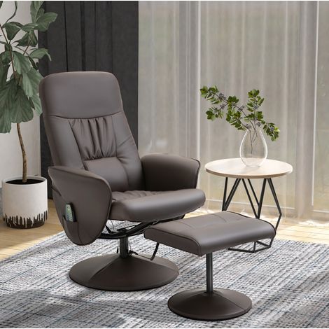Sillón relax masaje reclinable giratorio acero OKMYHOME (1/3)
