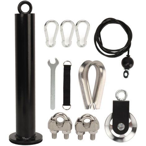 Système de poulie de musculation facile à installer, poulie rotative à 360°, câble de 2 m, accessoire de poulie pour triceps pour salle de sport à domicile