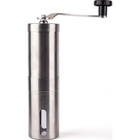 Moulin à café manuel avec réglages externes, meule conique en céramique, acier inoxydable (1/5)