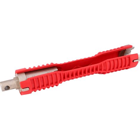 CléClé pour Installation de Robinet Multifonction Double Tête Rouge Nickel-Chromium Steel 1/4in 3/8in 1/2in 3/4in (1/5)