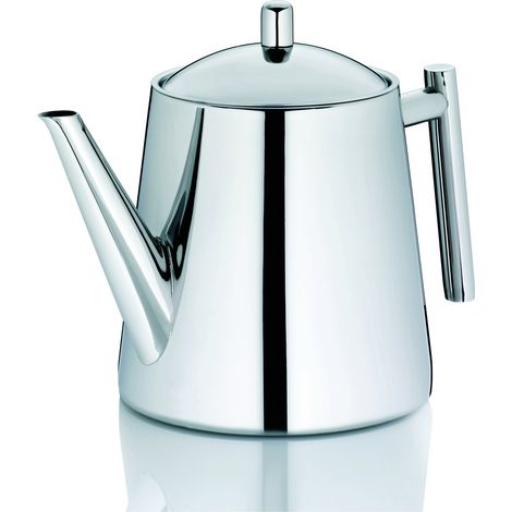 Kela 11356, Teiera con Filtro, Acciaio Inox, 1,7 l, Ancona, 18/10 Steel, Argento (1/4)