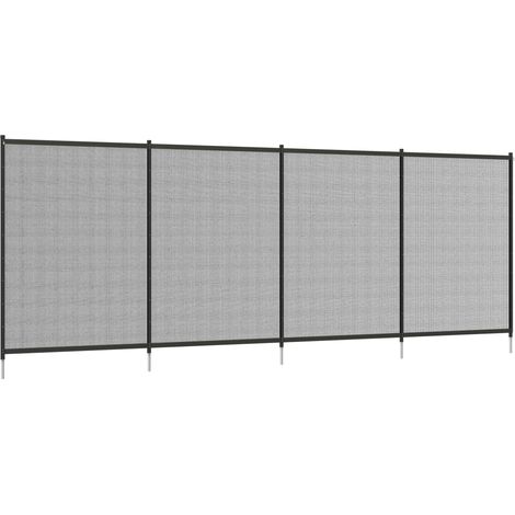 Valla para piscina 365 x 126 cm 4 piezas de aluminio negro (1/5)