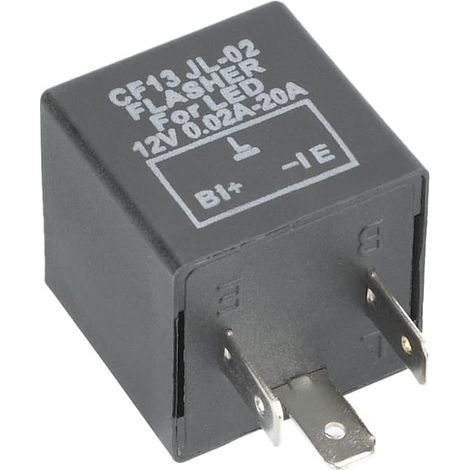Relais clignotant LED 3 broches 12 V pour moto, noir, ABS, clignoteur électronique pour moto et scooter (1/5)