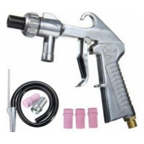 Pneumatic Sandblaster Sandblasting Gun Pneumatic Sandblaster Blasting + 4x Ceramic Nozzle 4.5/5/6/7mm (1/3)