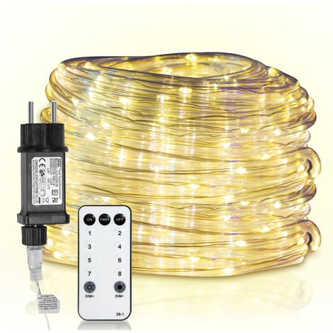 Randaco Tubo luminoso a LED con telecomando Tubo luminoso a LED per esterni/interni Tubo luminoso a catena giallo-10m (1/5)