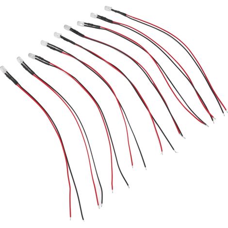 mm LED-Dioden, vorverdrahtet mit 20 cm Kabel, für (lumine blanche) (1/5)