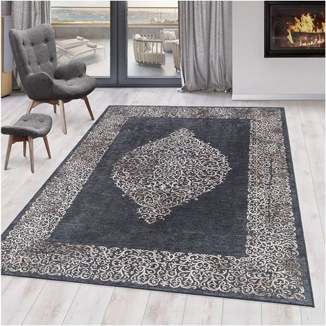 Tapis lavable en machine style orient noir Antique Noir 140x200 (1/5)