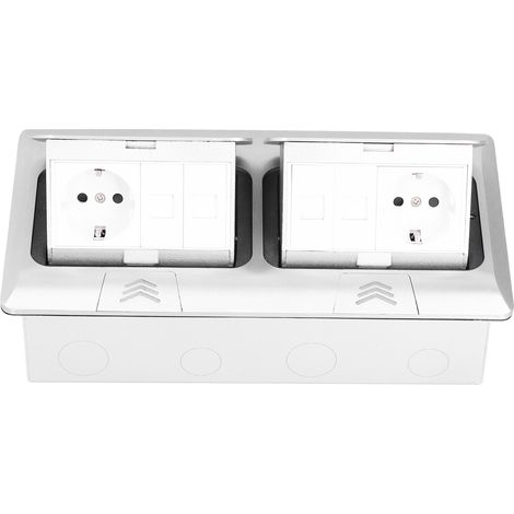 Boîte d'encastrement pour prises électriques, couvercle escamotable multi-trous, 250V 16A, accessoires de puissance rapides