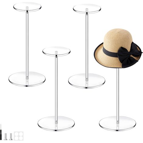 Lot de 4 supports en acrylique pour casquettes de baseball (30 cm) (1/5)