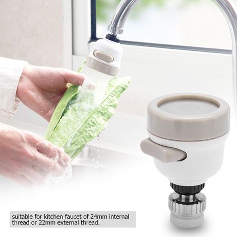 Douchette de robinet de cuisine rotative à 360 degrés avec filtre anti-éclaboussures et 3 modes de réglage (1/5)