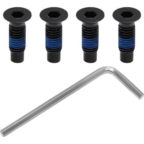 Set mit 4 Ersatzschrauben inklusive Schraubenschlüssel, kompatibel mit Xiaomi M365/Pro/Pro2/1s und Ninebot Max G30 Scooter. Schrauben für den Vorderkopf.