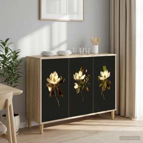 Aparador BREMEN Sonoma 102 x 33 x 75 cm Madera de ingeniería (1/4)