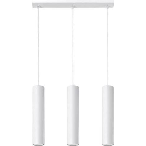 Suspension 3 Lampes pour Ampoules GU10 - Blanc - SILUMEN (1/5)