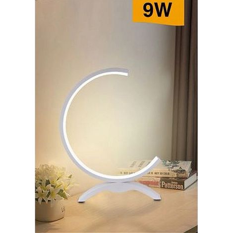 TrAdE Shop Traesio - Lume Led 9w Lampada Tavolo Abat-jour Stilizzata Bianco Luce 3000k 6500k 4000k D30 - -Bianco Naturale - (1/2)