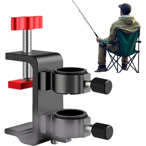Pince parapluie pour chaise Accessoires de fixation pour clip parapluie Attache Ombrelle Réglable pour Chaise de Pêche Parfait Pêche, , Extérieur, Camping, Plage, Patio, Pelouse et Ja (1/5)