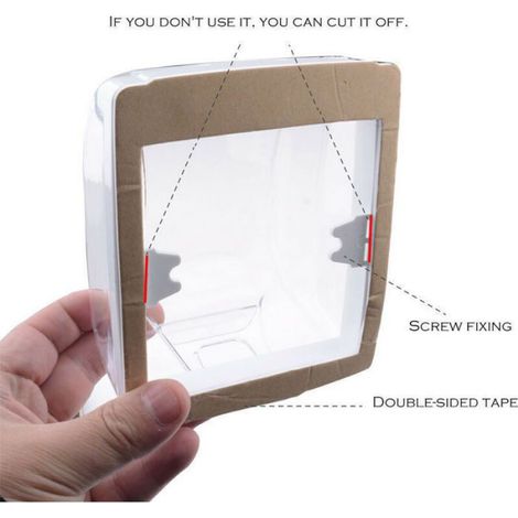 Couvercle Pour Sonnette - ABS Transparent - Étanche Et Résistant Aux UV - Usage Intérieur Et Extérieur - 1 Pièce (1/4)