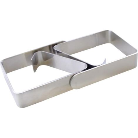 de 6 pinces à nappe carrées en acier inoxydable supports de