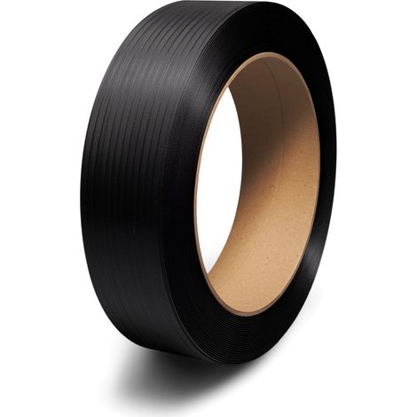 BARBERO REGGETTA IN PLASTICA NERA PER TENDIREGGIA MANUALE - 12 mm - 0.6 mm - 2000 mt