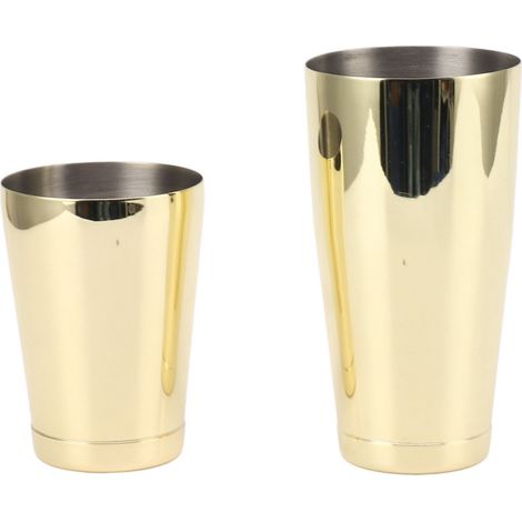 Cocktailshaker aus Edelstahl 304, zweiteiliger Barmixer mit vergoldetem Bodenbecher für Wein und Getränke (1/5)