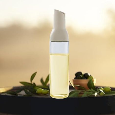 Distributeur d'huile de 500 ml pour la cuisine - 1 lot avec étiquettes, distributeur d'huile d'olive automatique à rabat anti-goutte - Large ouverture - Facile à remplir et à nettoyer - Distributeur (1/5)