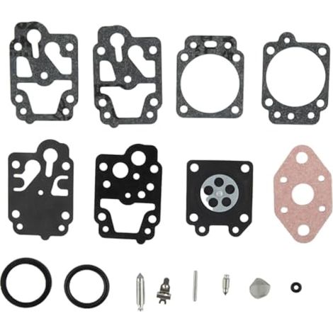 Kit de réparation de membrane de carburateur pour débroussailleuse et tondeuse à gazon avec joints d'étanchéité et rondelle compatible avec carburateur Wabro WYL (1/5)