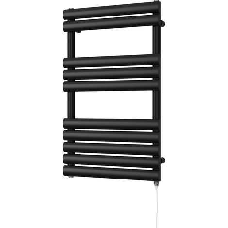 Omeara - Black Electric Towel Rail H825mm x W500mm 400w Standard (1/3)