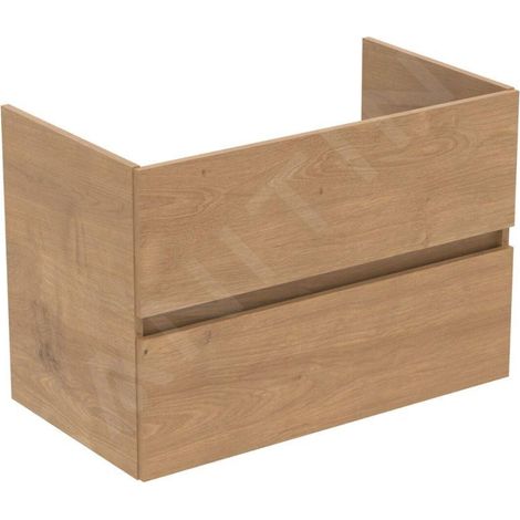 Ideal Standard Eurovit+ - Meuble-lavabo, 55x80x44 cm, 2 tiroirs, chêne R0263Y8 (1/3)