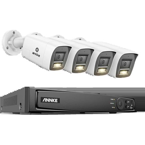 Système de sécurité vidéo réseau, résolution 8MP, audio bidirectionnel, 8CH 4Pcs Caméra-b, Aucun (1/2)