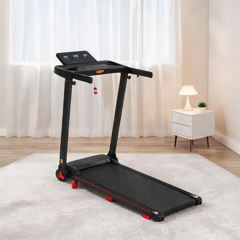 Tapis de course coloris noir en métal 121 x 50 x 94 cm (1/5)