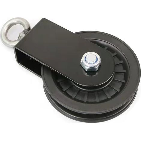 Carrucole silenziose in nylon da 90 mm, puleggia a 360 gradi, attacco per sistema di carrucole per sollevamento latte, blocchi di sollevamento, attrezzatura per fitness domestico (1/5)